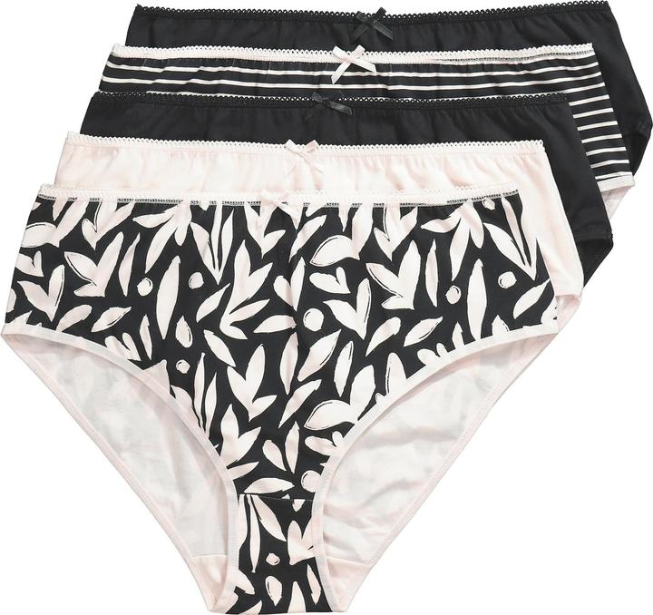 Produktbild Ulla Popken Midislips, 5er-Pack, gemustert/ einfarbig (60, 5er Pack)