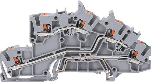 Actual product image Wago Installation floors- 2203-7645 terminal,with pusher,2,5 mm²,grey