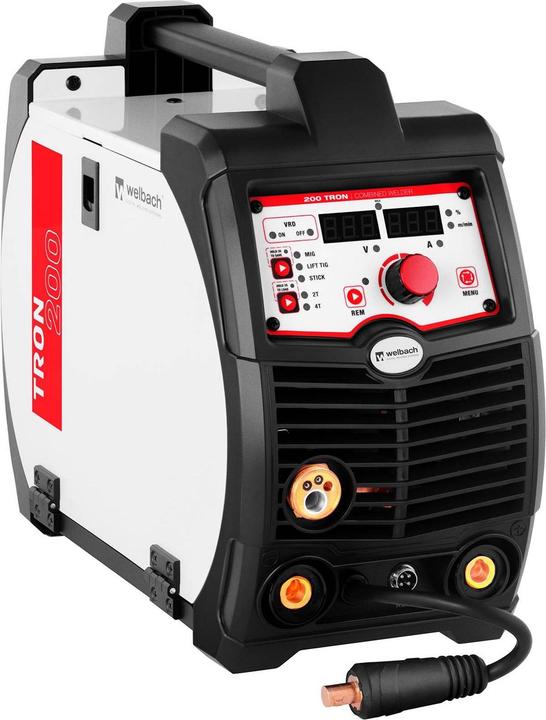 Produktbild Stamos Welbach 4in1 KOMBI Schweissgerät - MIG/MAG WIG E-Hand MMA FCAW IGBT Digital 200 A