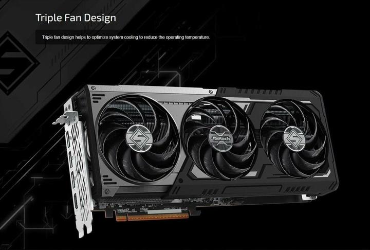 Actual product image AsRock Radeon RX 9070 XT Steel Legend Dark (16 GB)