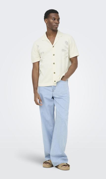 Immagine prodotto Only & Sons Kurzarmhemd mit gesticktem Muster (XL)