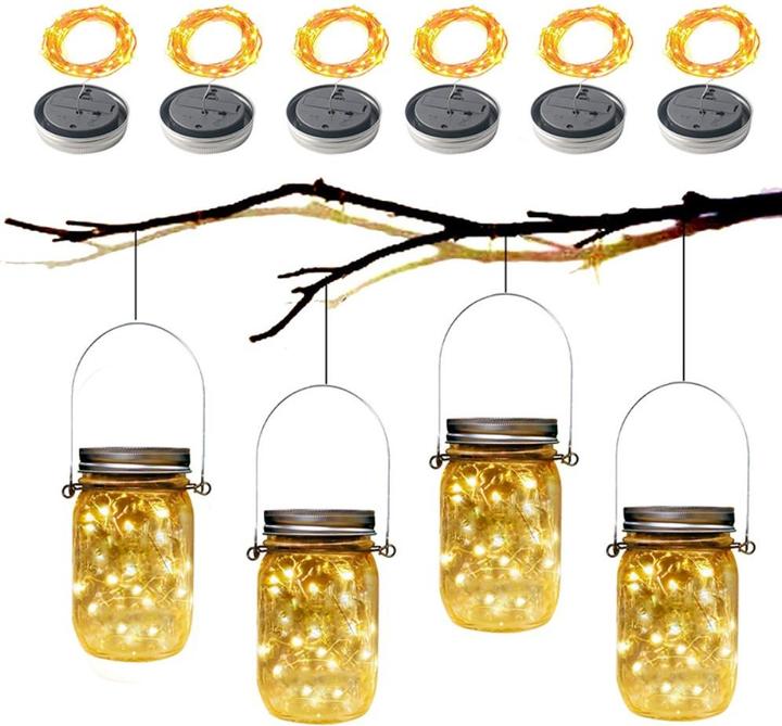 Produktbild Esmée LED Solar Flaschenlicht Deckel Outdoor Laternen 6er Set (0.11 m)