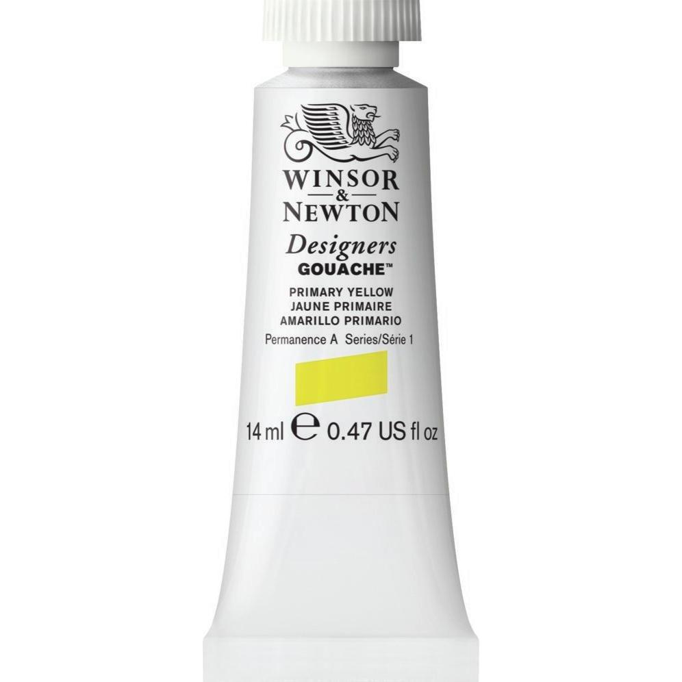 Winsor & Newton, Künstlerfarbe + Bastelfarbe, Designers Gouache 14ml Primary Yellow 527 (Yellow, 14 ml)