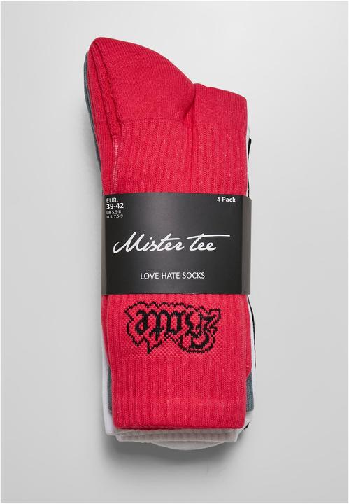Image du produit Mister Tee Chaussettes Love Hate 4-Pack - 16720 (paquet de 4, 39 - 42)