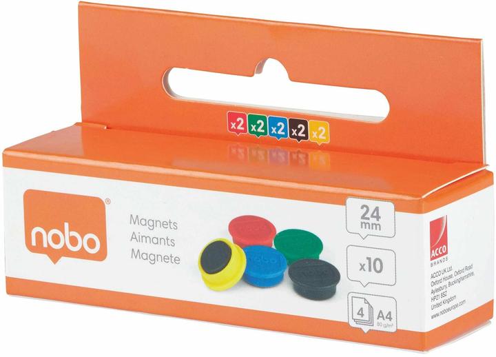 Image du produit Nobo Aimant rond 24mm 1915297 ass. 10 pièces (10x)