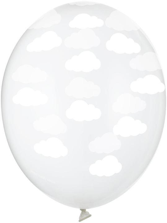 Produktbild Partydeco Luftballons Wolken Transparent/Weiss Ø 30 cm, 6 Stück (6 x)