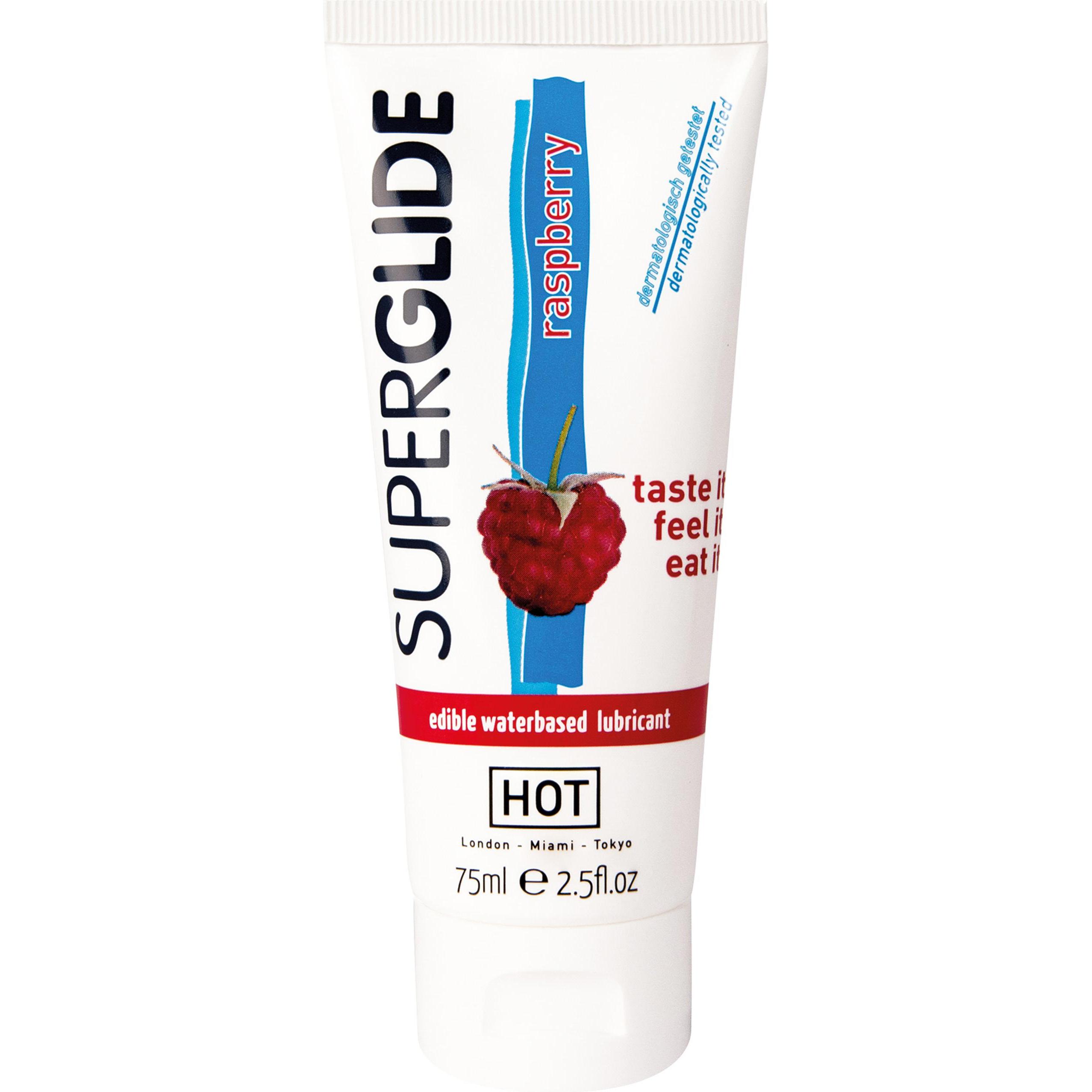 water based lubricant safe to eat HOT Superglide edible lubricant waterbased raspberry 75 ml (75 ml)