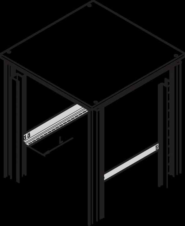 Actual product image Schroff Slide rail 25 kg - SLIDE RAIL SET 800T 10ST