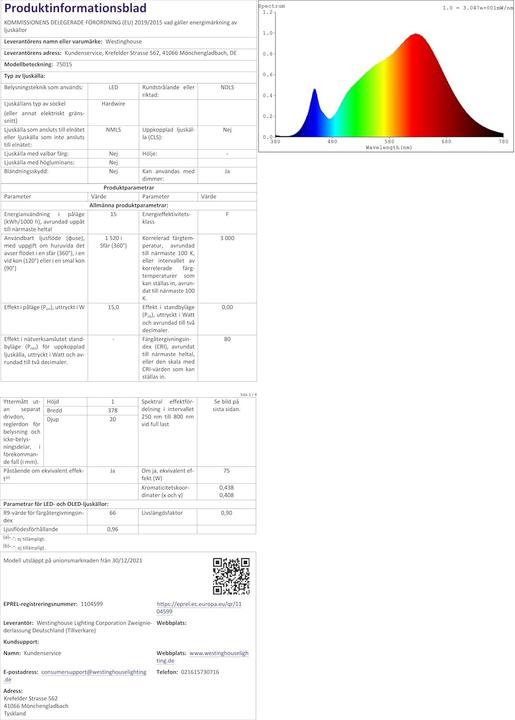 Produktbild Westinghouse LED Bilderleuchte Picture Nickel