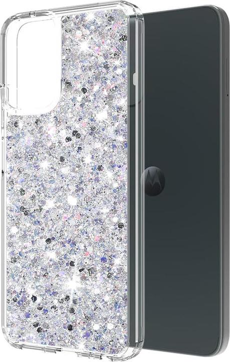 Actual product image Techsuit - Sparkly Glitter - Motorola Moto G14 - White (Motorola Moto G14)