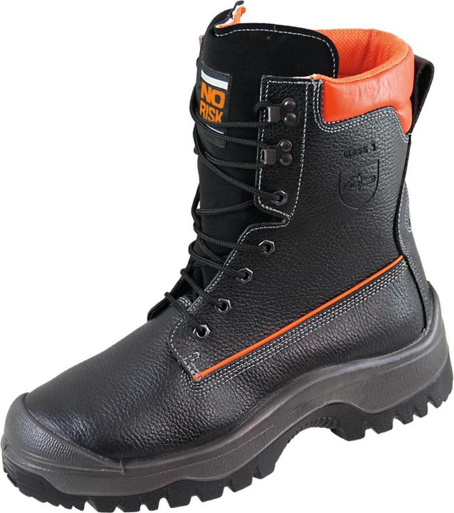HP Autozubehör Stivali di sicurezza forestali NoRisk taglia 47 nero/arancio in pelle bovina S3 SRC EN ISO 20345 /