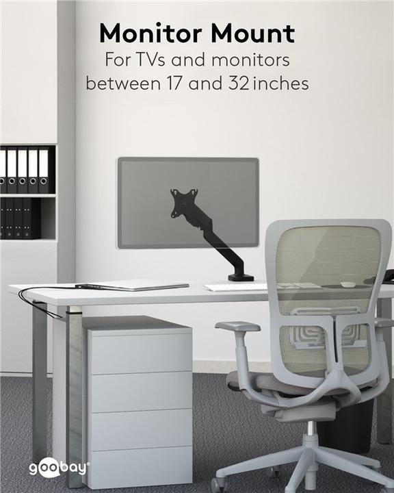 Actual product image Goobay monitor mount with gas strut (Table, 32", 9 kg)