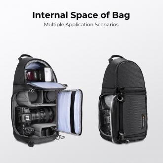 Actual product image K&F Concept Beta Messenger 10 l photo backpack - black (Camera backpack, 10 l)