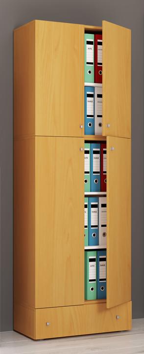 Produktbild VCM Büroschrank Aktenschrank Lona 5-fach Schublade Drehtüren (70 x 39 x 200 cm)