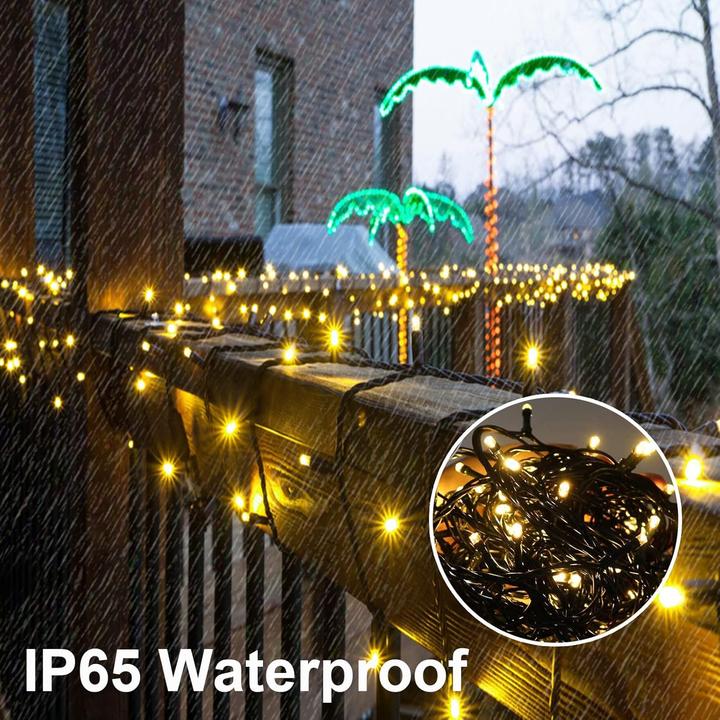 Actual product image Bowfar LED Lichterkette mit Fernbedienung mit 100 LEDs, 8 Modi, Fernbedienung & Timer (10 m)