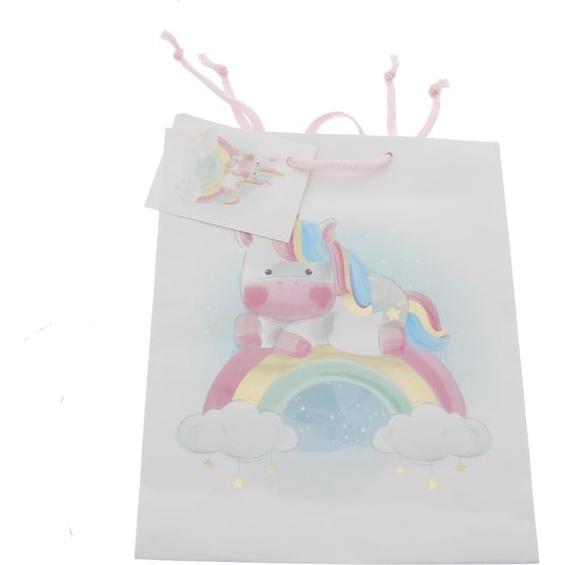 MICA Living, Geschenkverpackung, Geschenktasche Einhorn - ca. 17,5 x 9,5 x 23 cm (Geschenktüte)