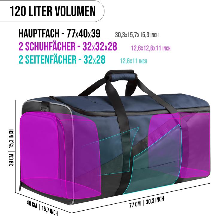 Image du produit Normani Sac de sport avec fonction sac à dos 120 litres Westpass - 9273 (120 l)