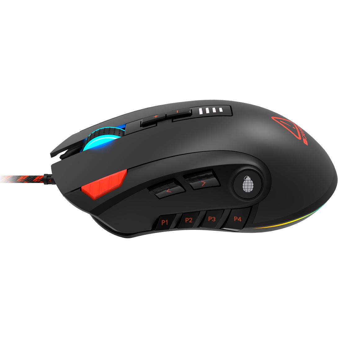 Thumbnail - Canyon Merkava Maus rechts USB Typ-A Optisch 12000 DPI (Kabelgebunden), Maus, Schwarz