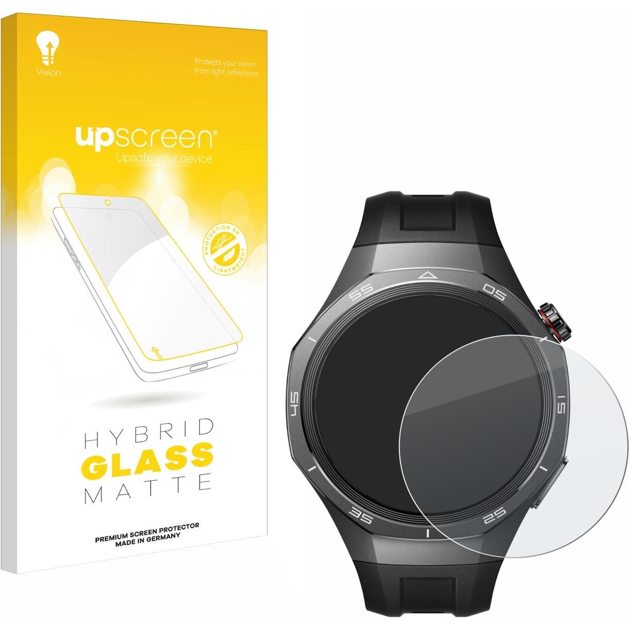 upscreen Schutzglas Schutzfolie Glas Folie Displayschutz matt, Smartwatch Schutzfolie, Grau