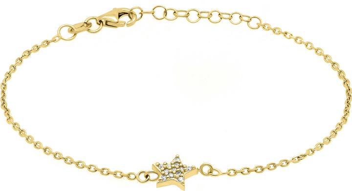 Immagine prodotto Brilio Argento - Bracciale giocoso in argento placcato oro con stella BR10Y (Dorato)