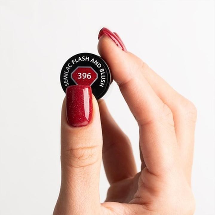 Immagine prodotto Semilac Smalto ibrido UV 396 Flash e Blush 7ml Collezione giorno e notte (396 Flash e Blush, Vernice UV gel)