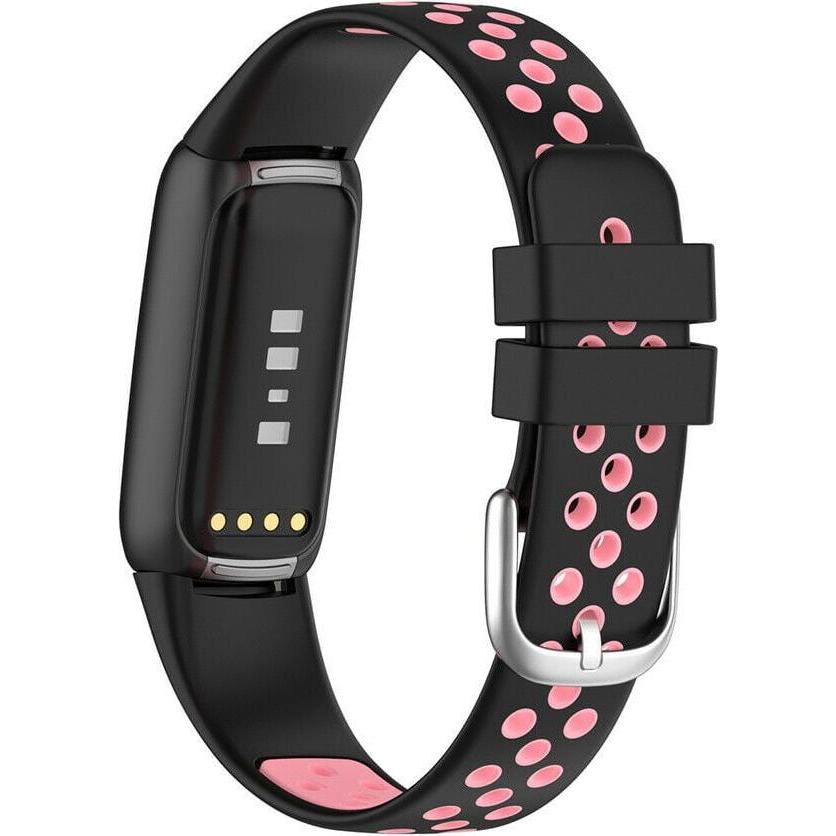 Thumbnail - Strap-it Sportarmband (Silikon), Uhrenarmband, Schwarz, Mehrfarbig, Rosa