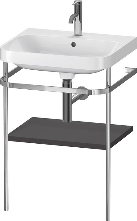 Duravit Happy D.2 Plus c-shaped Set avec console métallique, 575x490mm, 1 trou pour robinetterie