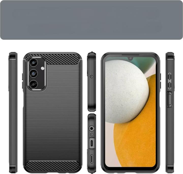 Produktbild Cover-Discount Galaxy A15 - Metall Carbon Look Hülle schwarz (Samsung Galaxy A15)