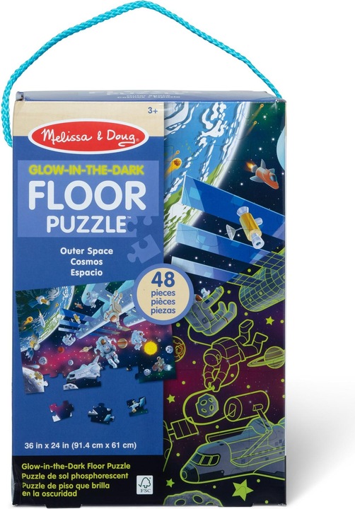 Actual product image Melissa & Doug Outer Space Glow-in-the-Dark Floor Puzzle (31010) (48 pieces)