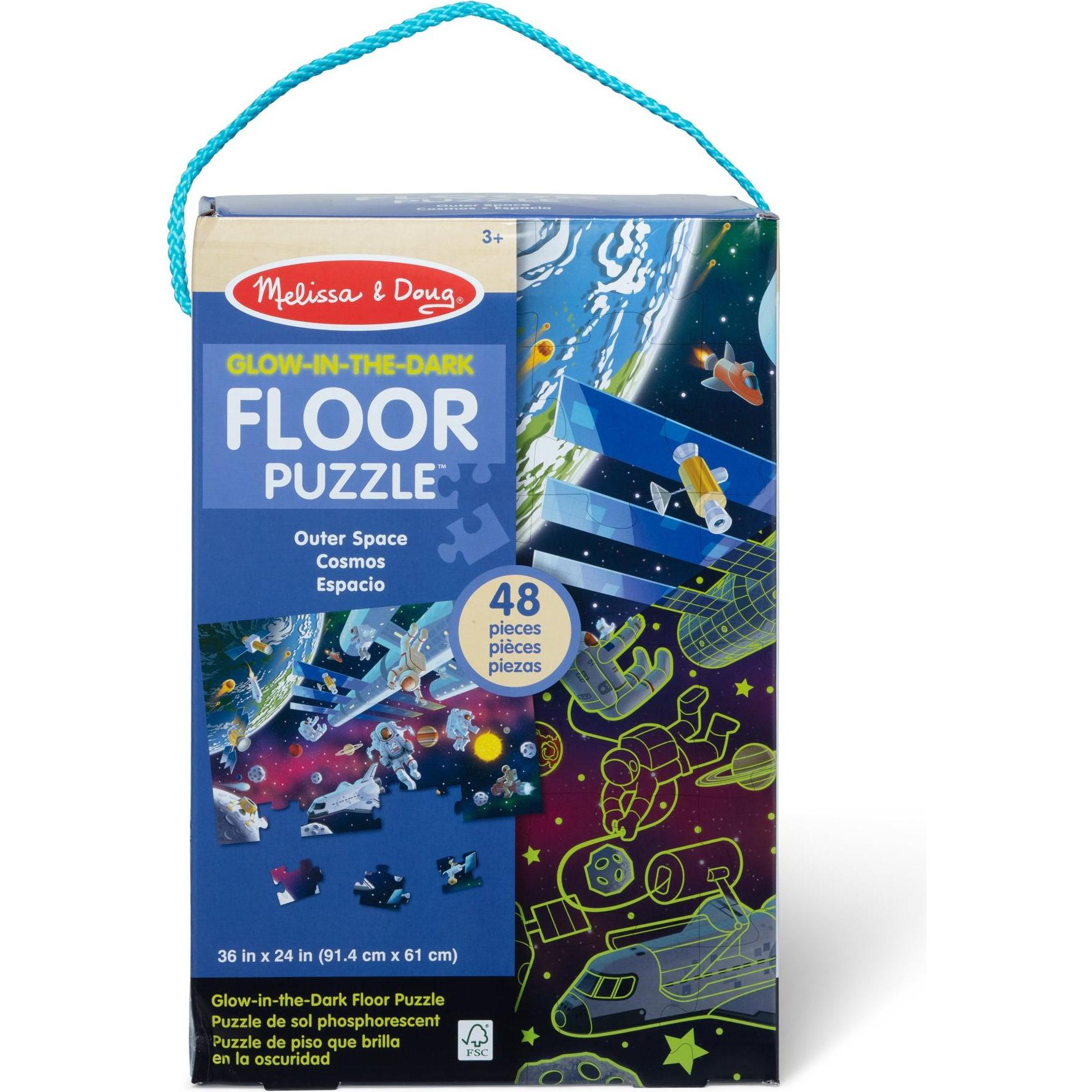 Melissa & Doug Outer Space Glow-in-the-Dark Floor Puzzle (31010) (48 Teile)