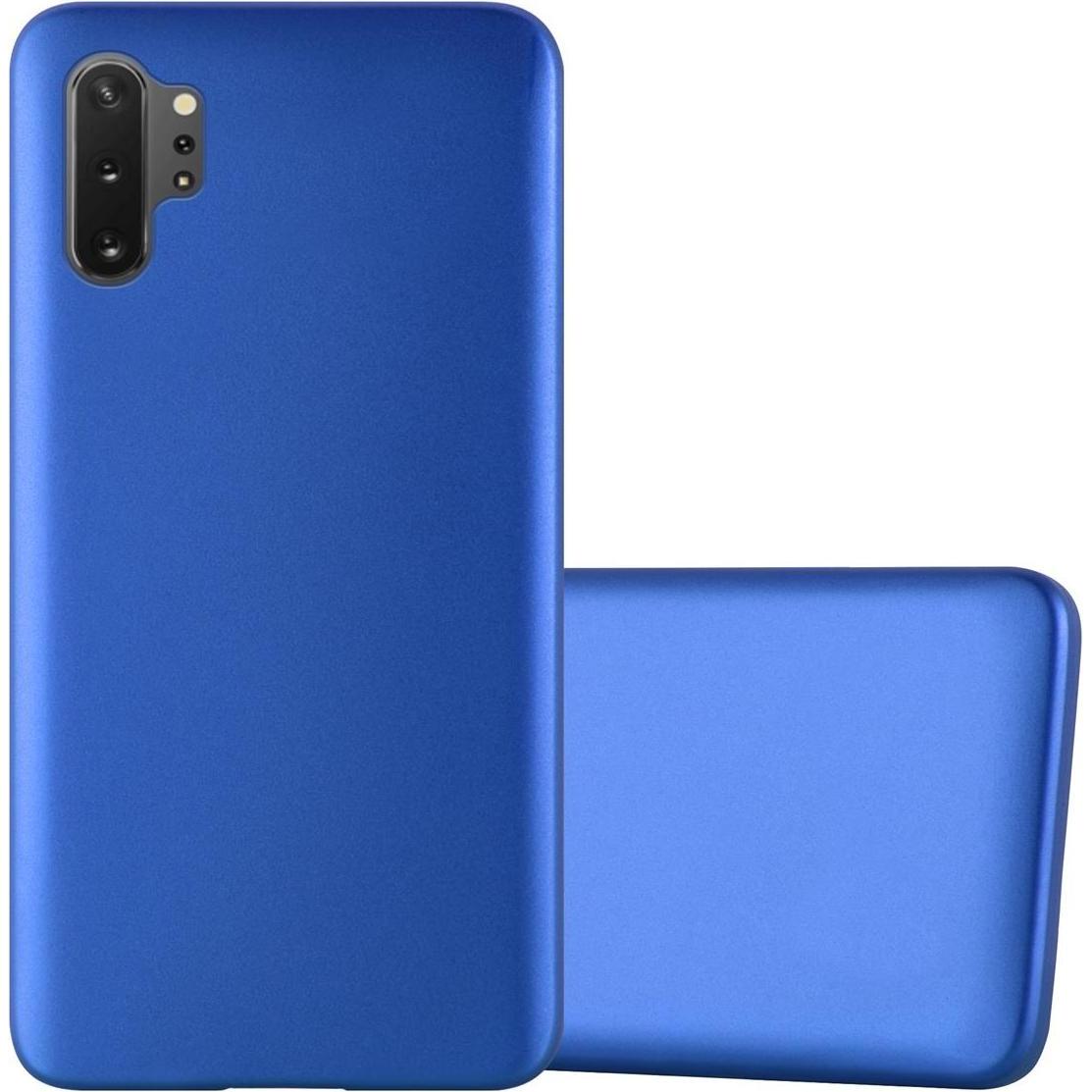 Cadorabo TPU Matt Metallic Cover (Samsung Galaxy Note 10 Plus), Smartphone Hülle, Blau