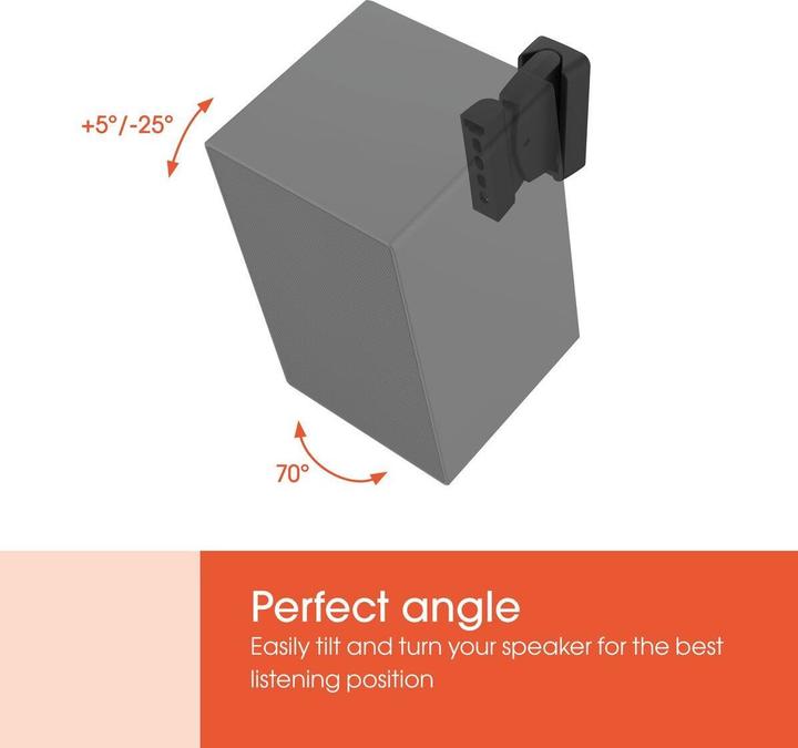 Produktbild Vogels TV bracket SWM 3021 Universal Speaker Wall Mount (black) | (Wandmontage, Drehbar, Neigbar)
