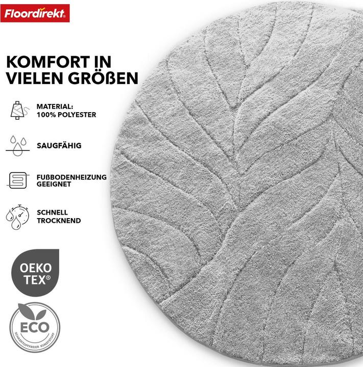 Produktbild Floordirekt Badteppich Maris Rund (120 x 120 x 3 cm)