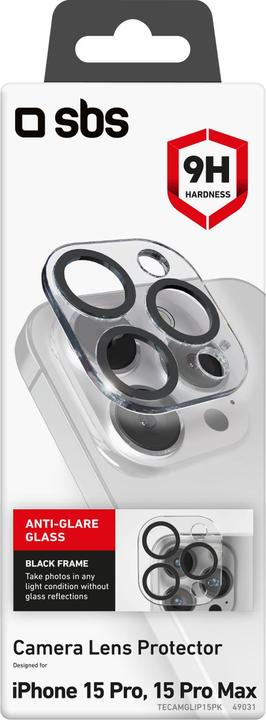 Image du produit SBS Verre SP Lentille de la caméra iPhone 15 Pro/15 Pro Max (1 pcs, Apple iPhone 15 Pro, Apple iPhone 15 Pro Max)