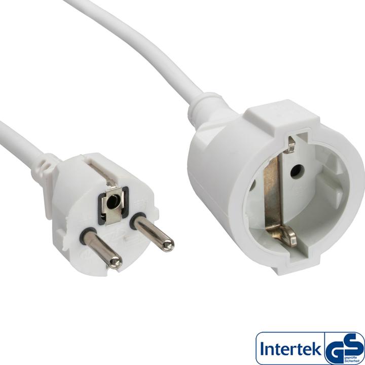 Actual product image InLine Protective contact extension ST / BU (1.50 m, CEE 7/7)