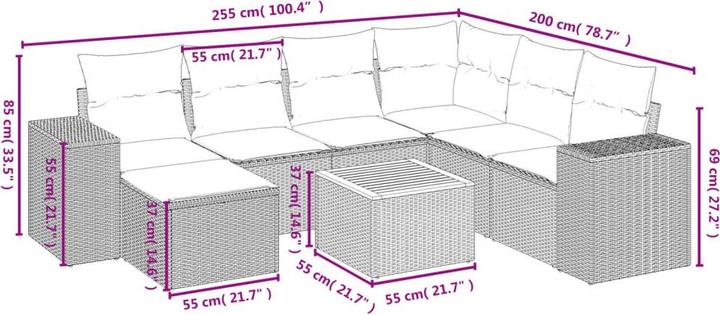 Produktbild vidaXL Payton