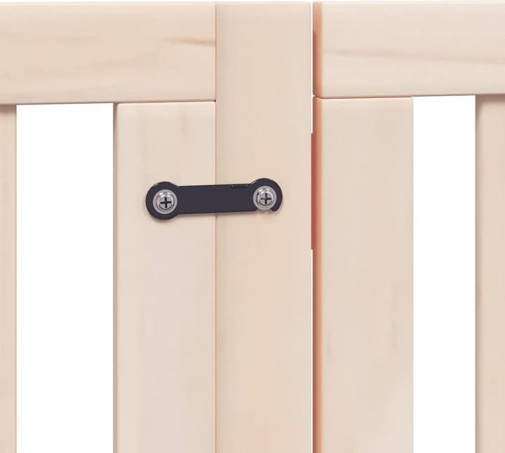 Produktbild vidaXL Hundetor mit Tür Faltbar Absperrgitter Hunde Schutzgitter 6-tlg. Holz (6 cm)