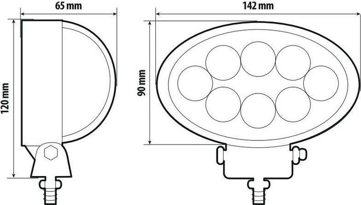 Immagine prodotto Lampa Faretto supplementare con 8 LED - WL-4, 10/30V - Bianco