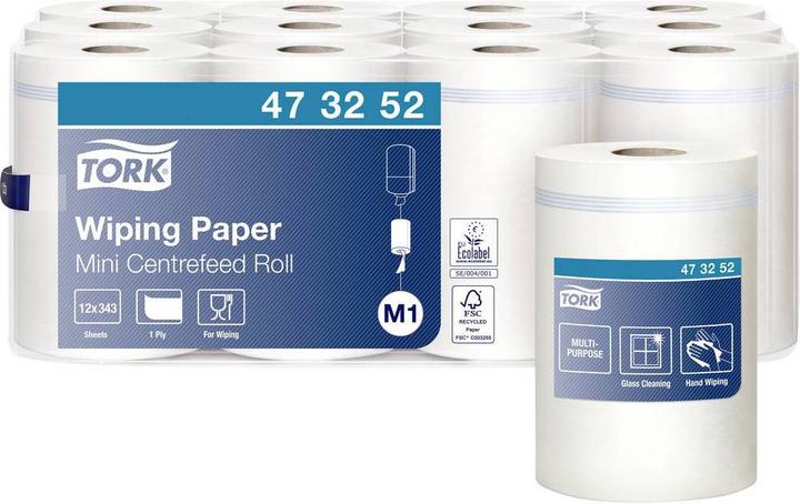 Tork Lingettes en papier multi-usages avec dérouleur intérieur M1 (343 x)