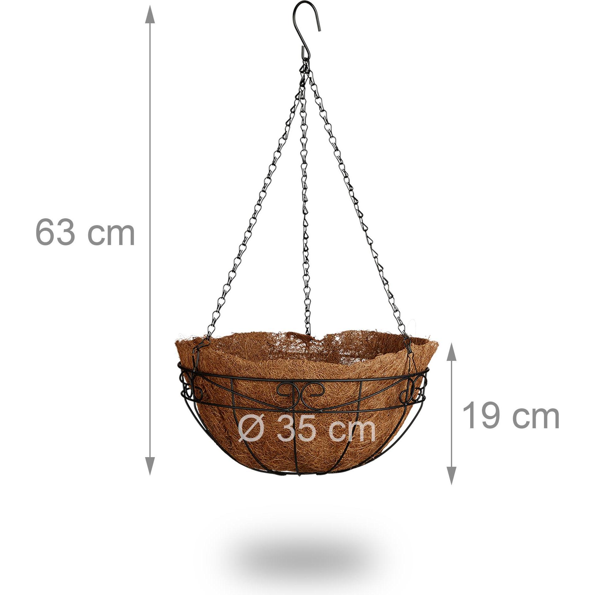 Thumbnail - Relaxdays, Blumentopf, Blumenampel (35 cm)