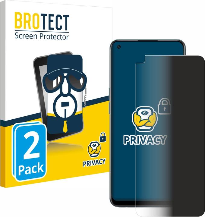 Actual product image BROTECT Anti-spy privacy film Blue light protection film (2 Piece, OnePlus North CE 2 5G)