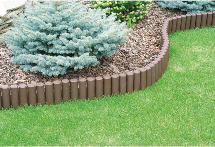 Produktbild Prosperplast Palisade 2,7 m Beetumrandung Rasenkante Randstein Kantenstein, braun, 31 x 28 x 26,6 cm (270 cm)
