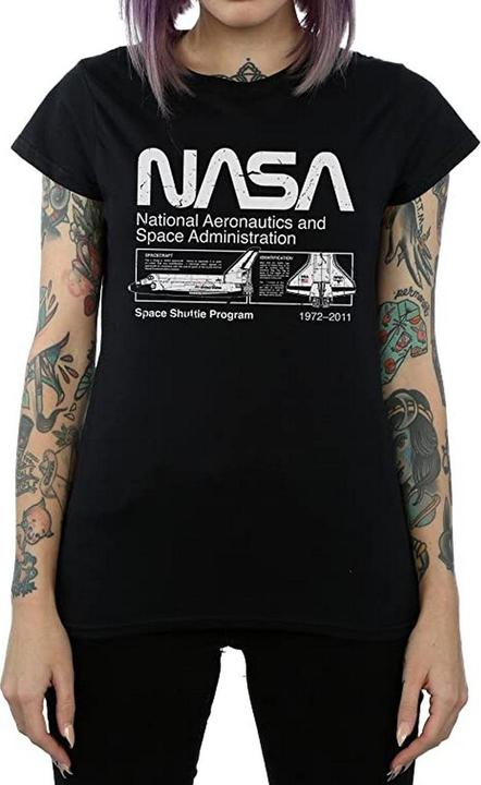 Immagine prodotto Nasa Maglietta da donna/ragazzo in cotone con lo Space Shuttle classico (M)