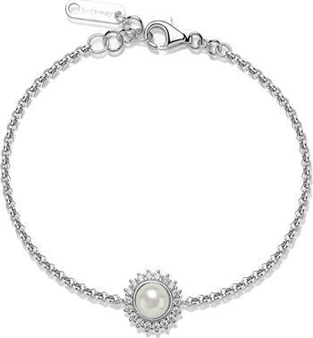 Brosway Sparkling Silver Bracelet With Infinite White Fancy Pearl Fiw138