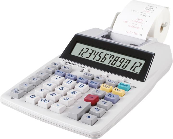 Produktbild Sharp Tischrechner druckend EL-1750 V mit Netzteil (Netzbetrieb)