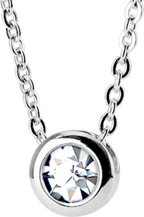 Actual product image Star Piercing Chain silver Pendant crystal silver (Surgical steel 316L, without brass)