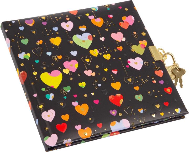 Image du produit Goldbuch Journal 16.5x16.5 96p. Heart dark (16,5 x 16,5 cm, Blanc, Couverture rigide)