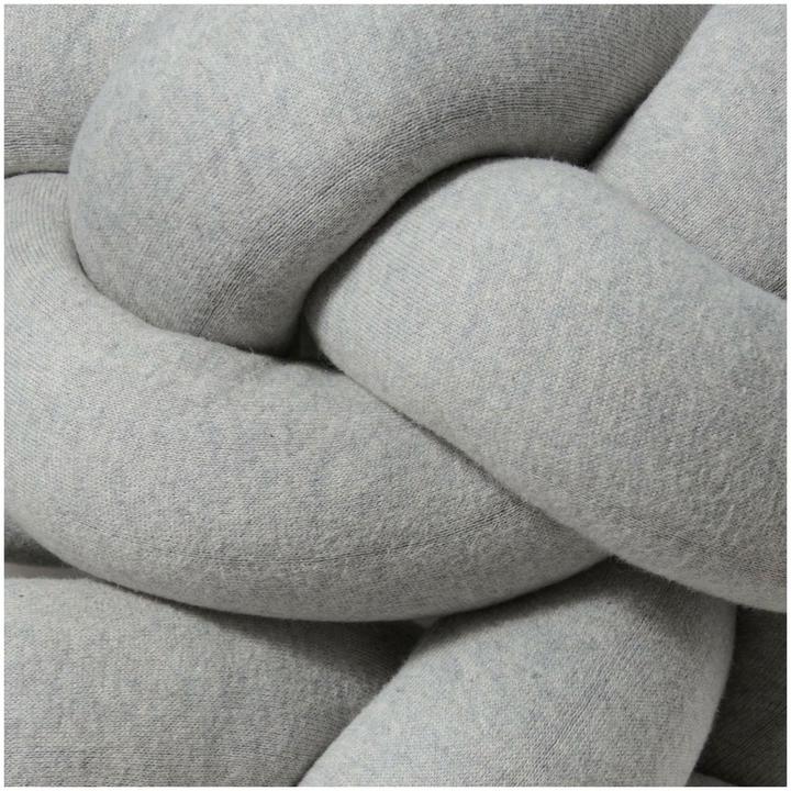 Actual product image nordic coast company Bed Snake Braided Knitted Grey XL