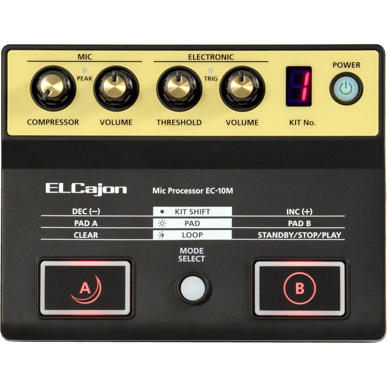 Roland EC-10M ELCajon Mic Processor, Synthesizer, Schwarz, Gelb
