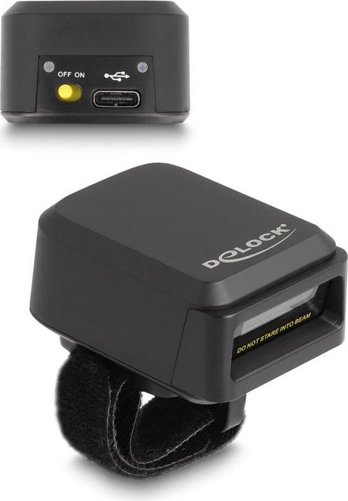 Produktbild Delock Ringbarcode Scanner 1D und 2D mit 2,4 GHz oder Blueto (1D-Barcodes, 2D-Barcodes, QR-Code)